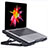 Supporto per Latpop Sostegnotile Notebook Ventola Raffreddamiento Stand USB Dissipatore Da 9 a 16 Pollici Universale M16 per Apple MacBook Air 13 pollici (2020) Nero
