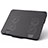 Supporto per Latpop Sostegnotile Notebook Ventola Raffreddamiento Stand USB Dissipatore Da 9 a 16 Pollici Universale M21 per Apple MacBook 12 pollici Nero