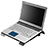 Supporto per Latpop Sostegnotile Notebook Ventola Raffreddamiento Stand USB Dissipatore Da 9 a 16 Pollici Universale M24 per Apple MacBook Air 11 pollici Nero
