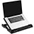Supporto per Latpop Sostegnotile Notebook Ventola Raffreddamiento Stand USB Dissipatore Da 9 a 17 Pollici Universale L06 per Apple MacBook 12 pollici Nero