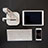 Supporto Tablet PC Flessibile Sostegno Tablet Universale H10 per Apple iPad 3 Bianco