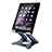 Supporto Tablet PC Flessibile Sostegno Tablet Universale K18 per Apple iPad 2 Grigio Scuro
