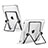 Supporto Tablet PC Sostegno Tablet Universale T20 per Apple iPad 2 Nero