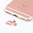 Tappi Antipolvere Anti-dust Lightning USB Jack Antipolvere J04 per Apple iPad 4 Oro Rosa