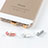 Tappi Antipolvere Anti-dust Lightning USB Jack Antipolvere J05 per Apple iPhone 5 Bianco