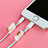 Tappi Antipolvere Anti-dust Lightning USB Jack Antipolvere J05 per Apple iPhone 5S Oro Rosa