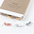 Tappi Antipolvere Anti-dust Lightning USB Jack Antipolvere J05 per Apple iPhone 6 Plus Bianco