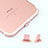 Tappi Antipolvere Anti-dust Lightning USB Jack Antipolvere J06 per Apple iPhone 13 Pro Max Oro Rosa