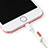 Tappi Antipolvere Anti-dust Lightning USB Jack Antipolvere J07 per Apple iPhone XR Oro Rosa