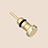 Tappi Antipolvere Jack Cuffie 3.5mm Anti-dust Android Apple Anti Polvere Universale D04 Oro