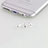 Tappi Antipolvere Jack Cuffie 3.5mm Anti-dust Android Apple Anti Polvere Universale D05 Argento