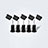 Tappi Antipolvere USB-C Jack Anti-dust Type-C Anti Polvere Universale 5PCS per Apple iPhone 16 Pro Max Nero