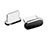 Tappi Antipolvere USB-C Jack Anti-dust Type-C Anti Polvere Universale H06 per Apple iPhone 15 Nero