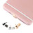 Tappi Antipolvere USB Jack Anti-dust Android Anti Polvere Universale C02 Oro Rosa