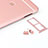Tappi Antipolvere USB Jack Anti-dust Android Anti Polvere Universale C02 Oro Rosa