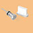 Tappi Antipolvere USB Jack Anti-dust Android Type-C Anti Polvere Universale Argento