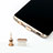 Tappi Antipolvere USB Jack Anti-dust Android Type-C Anti Polvere Universale Oro