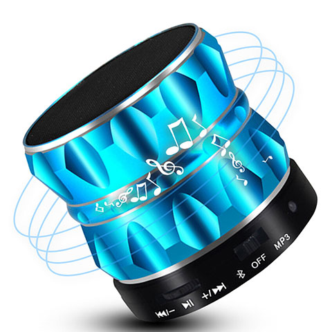 Altoparlante Casse Mini Bluetooth Sostegnoble Stereo Speaker S13 Cielo Blu