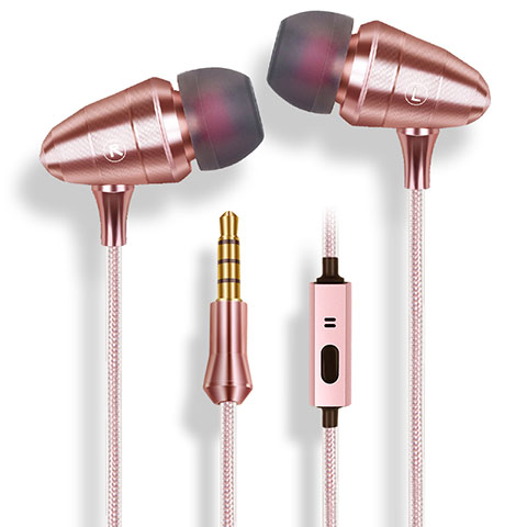 Auricolari Cuffie In Ear Stereo Universali Sport Corsa H35 Oro Rosa