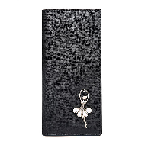 Borsetta Pochette Cover In Pelle Ragazza Danzante Universale B01 Nero