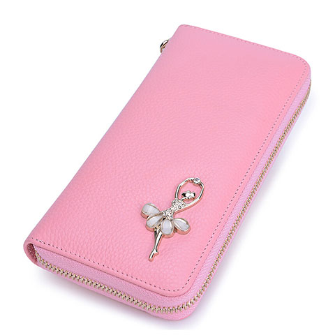 Borsetta Pochette Cover In Pelle Ragazza Danzante Universale Rosa