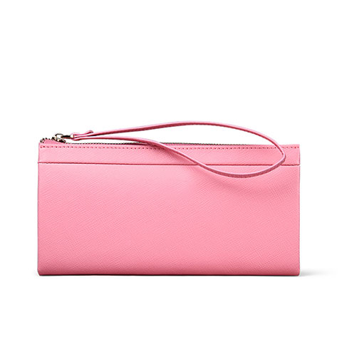 Borsetta Pochette Custodia In Pelle di Seta Universale Rosa