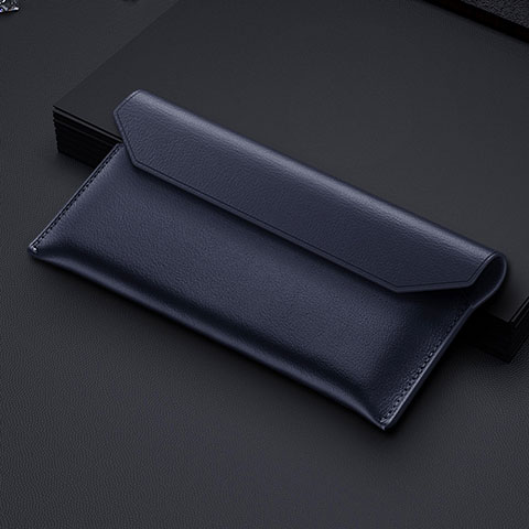 Borsetta Pochette Custodia In Pelle per Samsung Galaxy Z Fold3 5G Blu