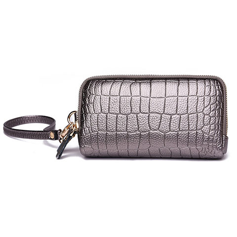 Borsetta Pochette Custodia In Pelle Universale K09 Grigio