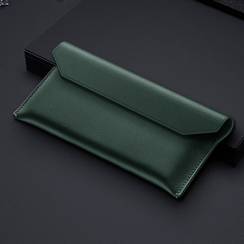 Borsetta Pochette Custodia In Pelle Universale per Samsung Galaxy Z Fold2 5G Verde