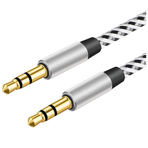 Cavo Audio Maschio a Maschio Jack 3.5mm AUX Stereo A06 Argento