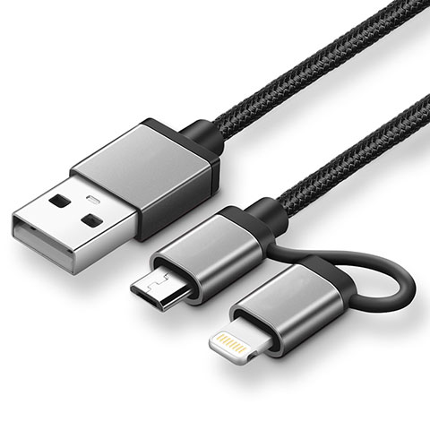 Cavo da Lightning USB a Cavetto Ricarica Carica Android Micro USB ML04 Nero