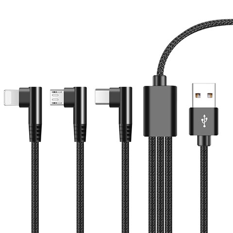 Cavo da Lightning USB a Cavetto Ricarica Carica Android Micro USB ML07 Nero