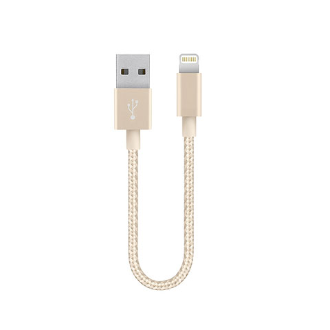 Cavo da USB a Cavetto Ricarica Carica 15cm S01 per Apple iPhone 12 Pro Oro