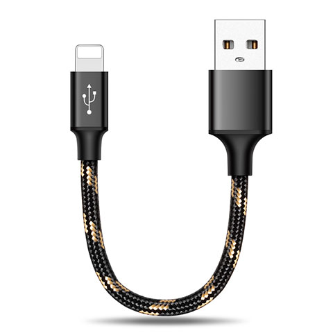 Cavo da USB a Cavetto Ricarica Carica 25cm S03 per Apple iPad Pro 11 (2020) Nero