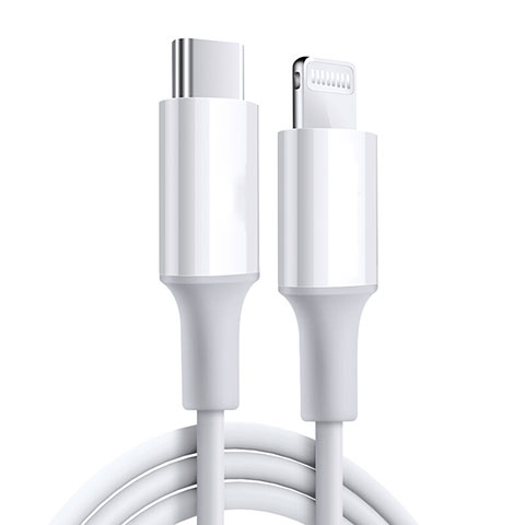 Cavo da USB a Cavetto Ricarica Carica C02 per Apple iPhone 12 Pro Bianco