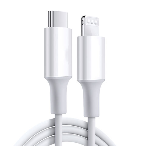 Cavo da USB a Cavetto Ricarica Carica C02 per Apple iPhone 12 Pro Max Bianco