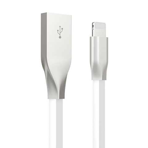 Cavo da USB a Cavetto Ricarica Carica C05 per Apple iPhone 11 Pro Max Bianco