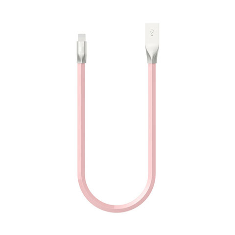 Cavo da USB a Cavetto Ricarica Carica C06 per Apple iPhone 14 Plus Rosa