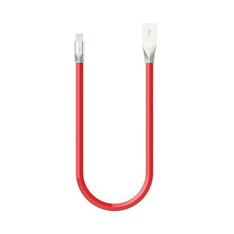 Cavo da USB a Cavetto Ricarica Carica C06 per Apple iPhone 8 Plus Rosso