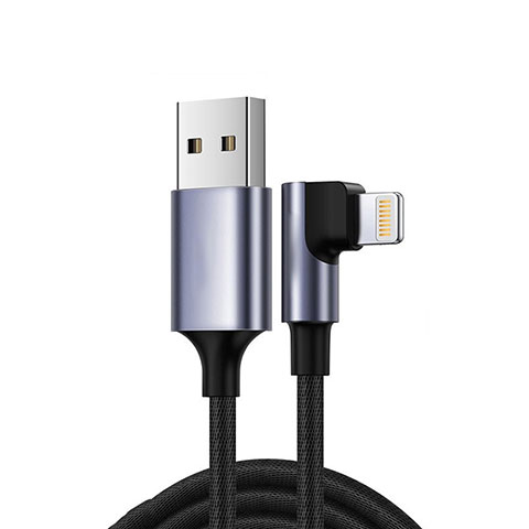 Cavo da USB a Cavetto Ricarica Carica C10 per Apple iPhone 11 Pro Max Nero