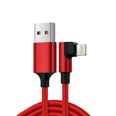 Cavo da USB a Cavetto Ricarica Carica C10 per Apple iPhone 13 Pro Rosso