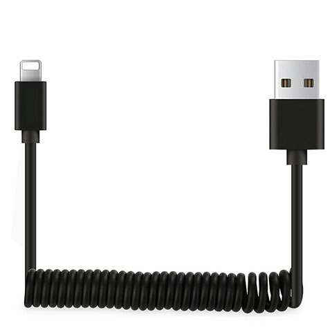 Cavo da USB a Cavetto Ricarica Carica D08 per Apple iPhone SE (2020) Nero