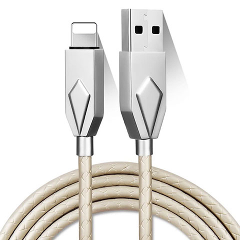 Cavo da USB a Cavetto Ricarica Carica D13 per Apple iPad Air 10.9 (2020) Argento