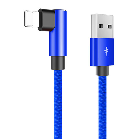 Cavo da USB a Cavetto Ricarica Carica D16 per Apple iPhone 14 Plus Blu