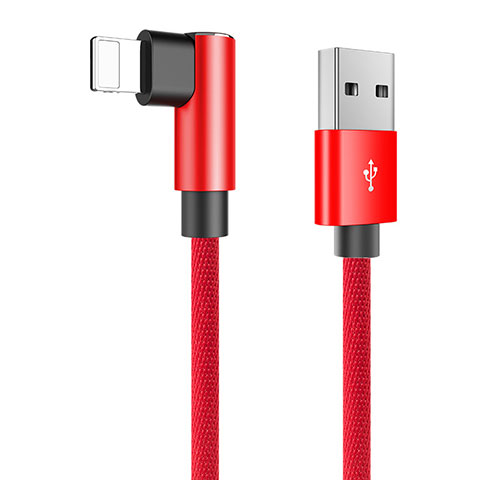 Cavo da USB a Cavetto Ricarica Carica D16 per Apple iPhone Xs Rosso