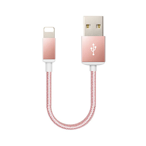 Cavo da USB a Cavetto Ricarica Carica D18 per Apple iPhone 14 Plus Oro Rosa