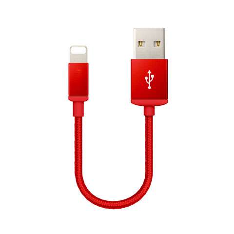 Cavo da USB a Cavetto Ricarica Carica D18 per Apple iPhone X Rosso
