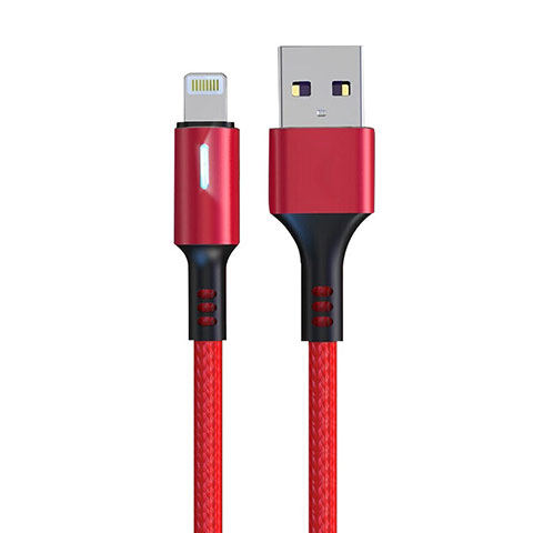 Cavo da USB a Cavetto Ricarica Carica D21 per Apple iPhone X Rosso