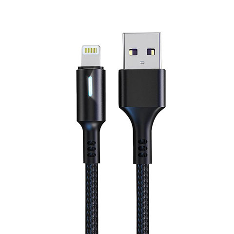 Cavo da USB a Cavetto Ricarica Carica D21 per Apple iPhone Xs Max Nero