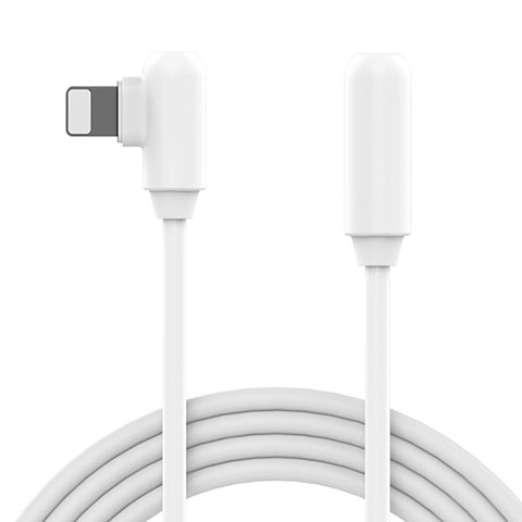 Cavo da USB a Cavetto Ricarica Carica D22 per Apple iPad Pro 12.9 (2018) Bianco
